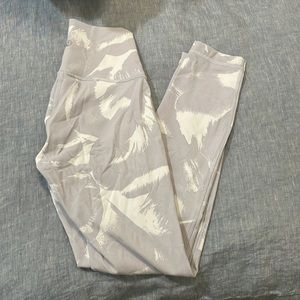 grey and white leggings